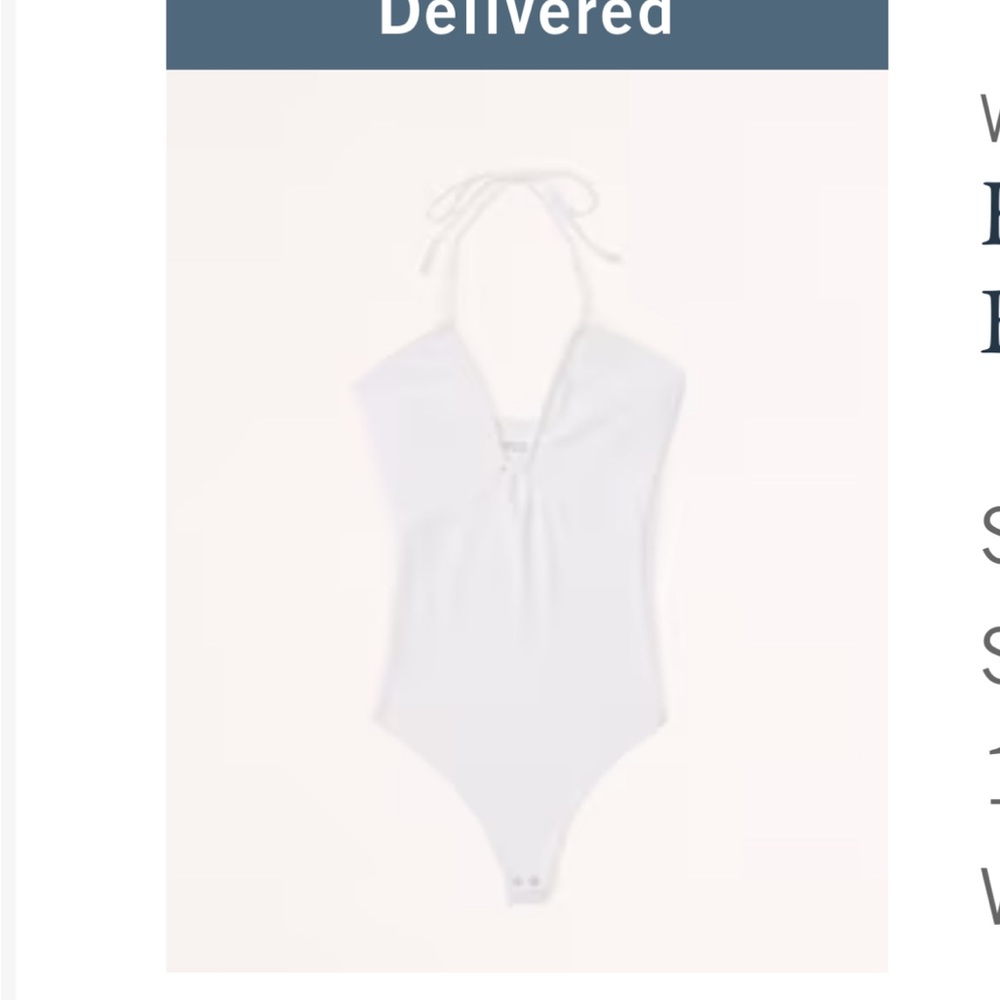 NWT Abercrombie Halter Cutout Bodysuit